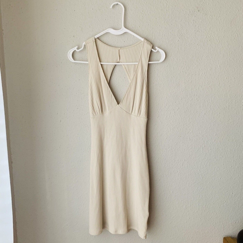 Reformation Cream Mini Dress